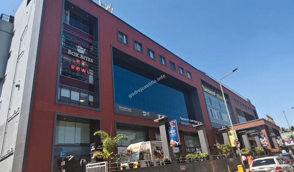 Exterior of the Gopalan Innovation Mall displaying signage for Gopalan Cinemas and Go Bowl, an excellent entertainment hub near Godrej Castillo