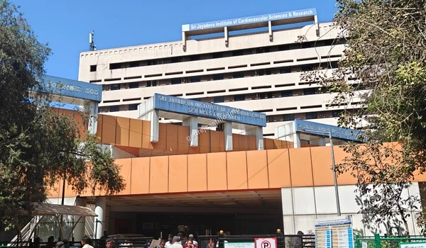 Exterior perspective of Sri Jayadeva Medical Facility highlighting its large infrastructure near Godrej Castillo.