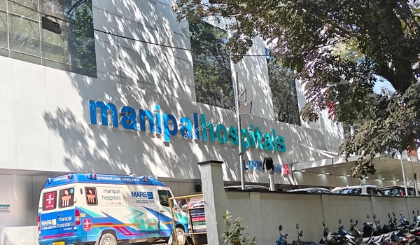 Detailed shot of the life-saving MARS ambulance at Manipal Hospitals located just a short distance from Godrej Castillo.