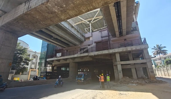 Ongoing infrastructure development of the nearby metro line highlighting enhanced public transportation access near the Godrej Castillo neighborhood